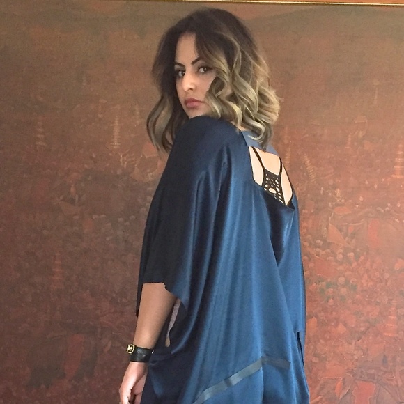 Brand New and one of a Kind Silk and Leather Dress - Picture 5 of 5